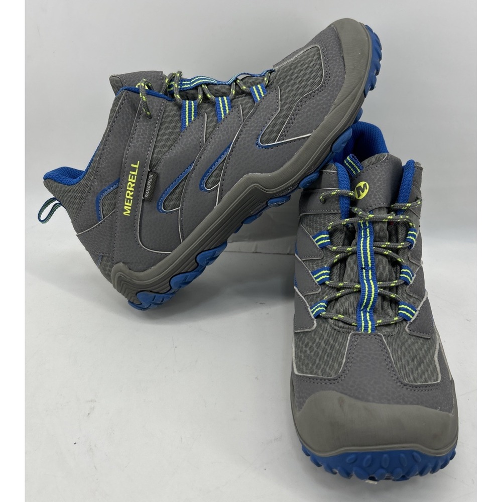 Merrell Chameleon 7‎ Access Mid Waterproof Hiking Boots Gray Blue Men's 7M